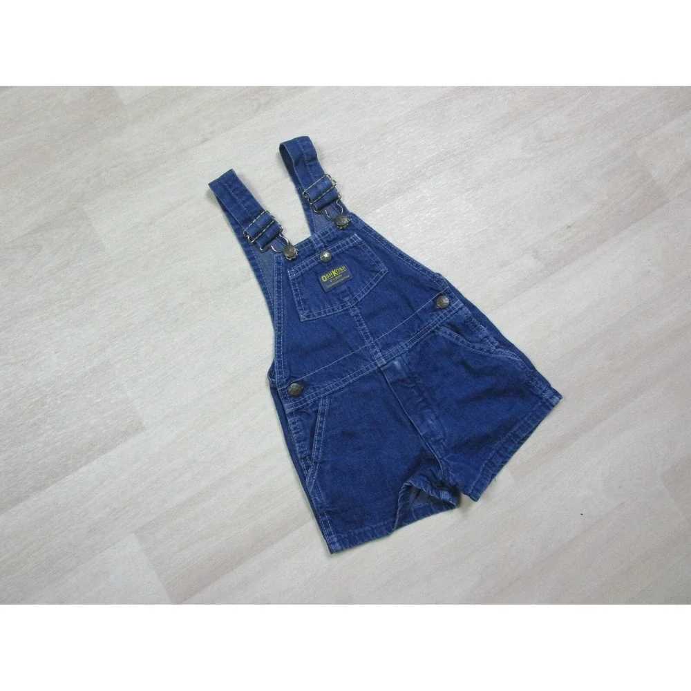 OSH KOSH B'GOSH Vestbak Toddler Vintage Made USA Cotton Overalls Size 4T Romper